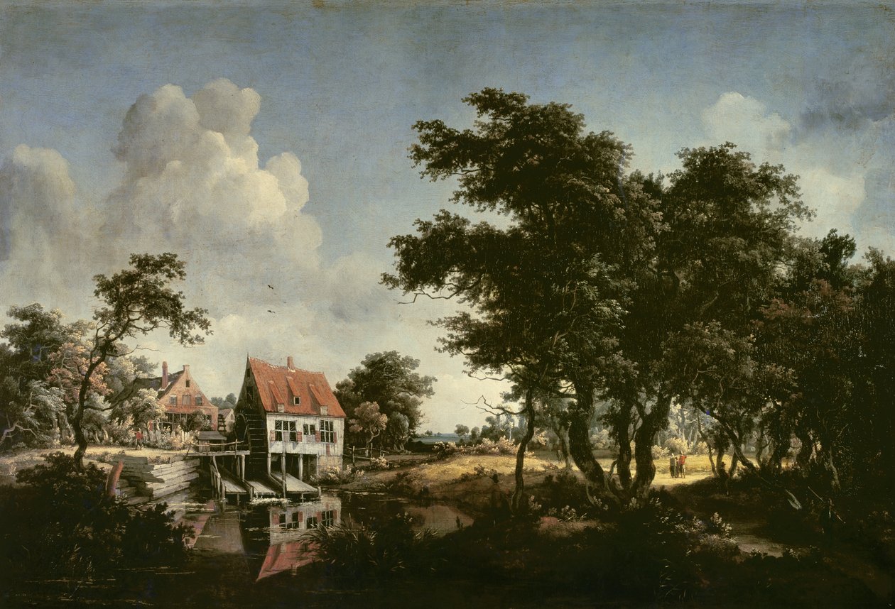 su değirmenleri by Meindert Hobbema