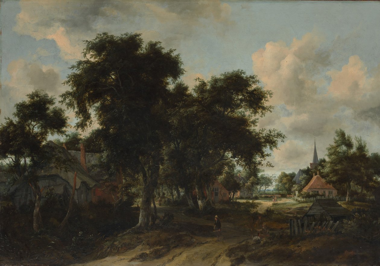 Bir Köyün Girişi, ca. 1665. by Meindert Hobbema