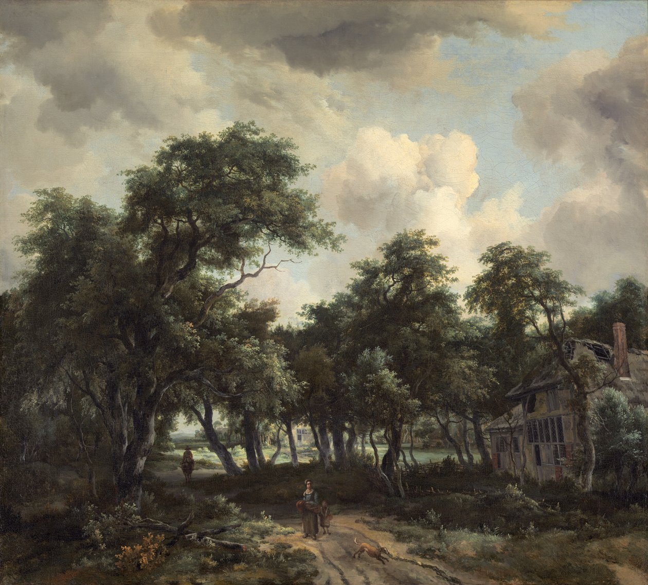 Ağaçlar Arasında Kulübe, c. 1664. by Meindert Hobbema