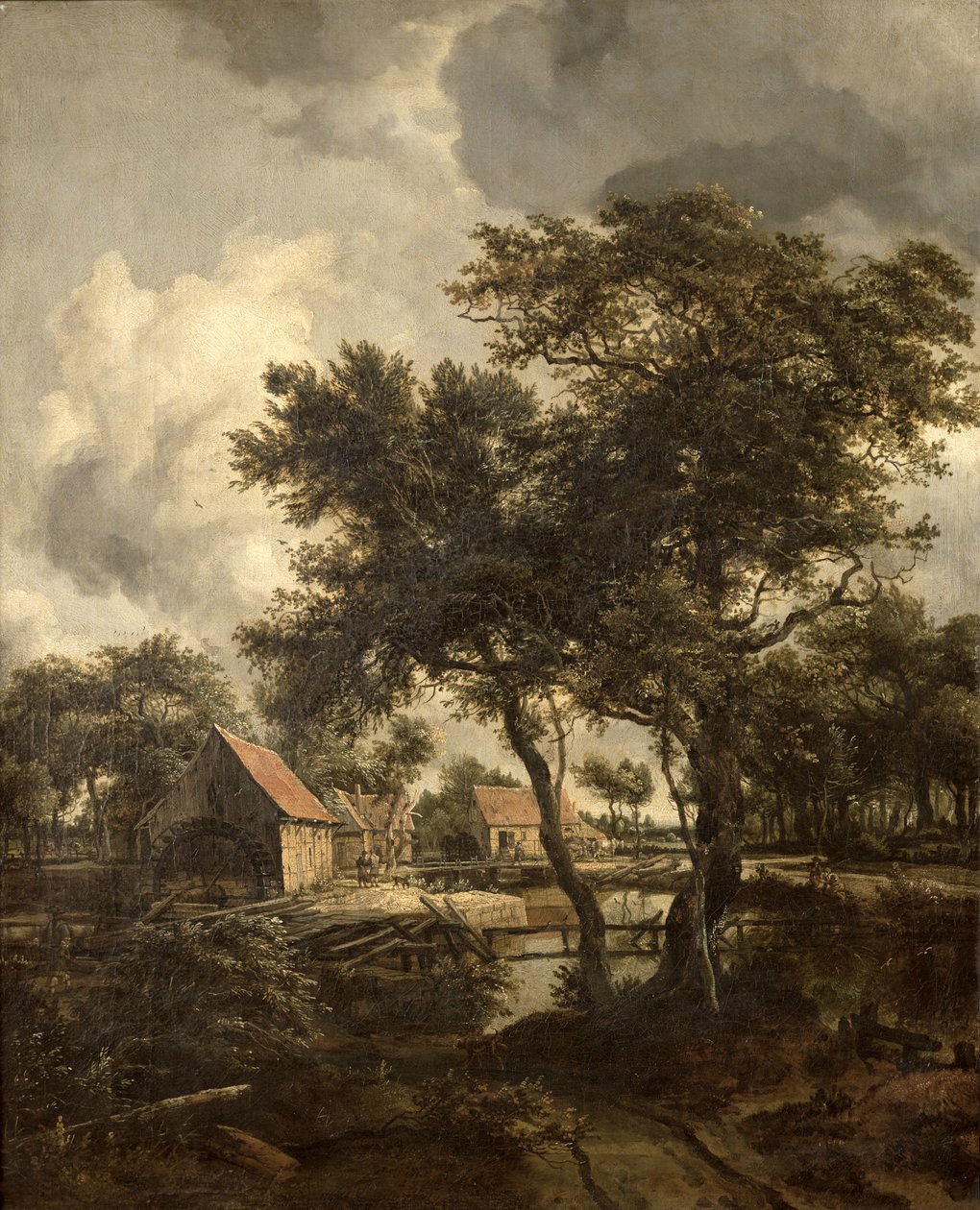 Su Değirmeni, yaklaşık 1660 by Meindert Hobbema