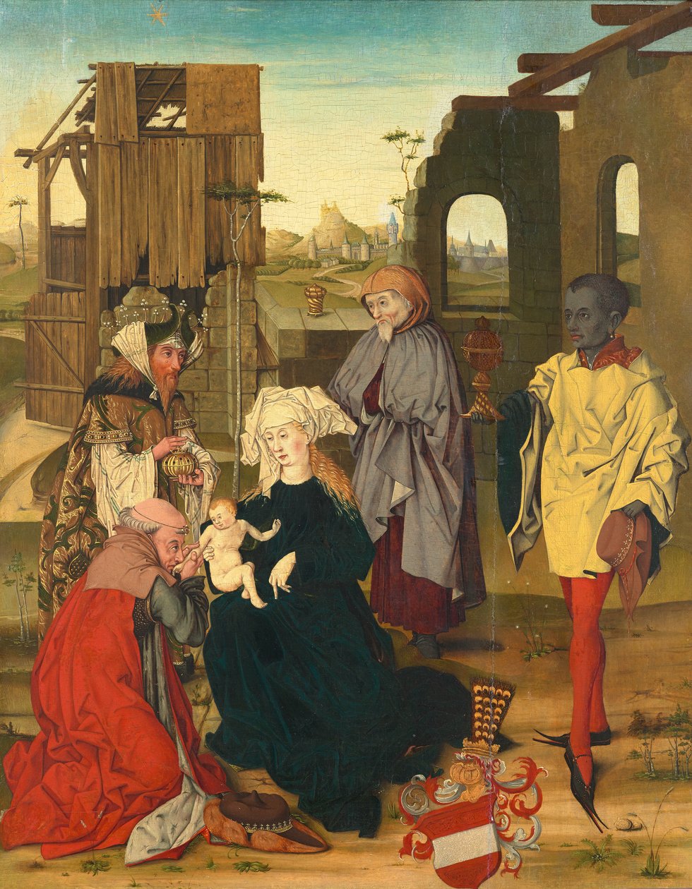 magi'nin hayranlığı by Meister der Anbetung mit dem Bindenschild