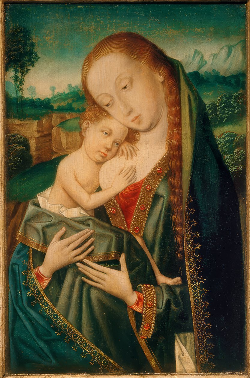 madonna ve çocuk by Meister der Magdalenenlegende