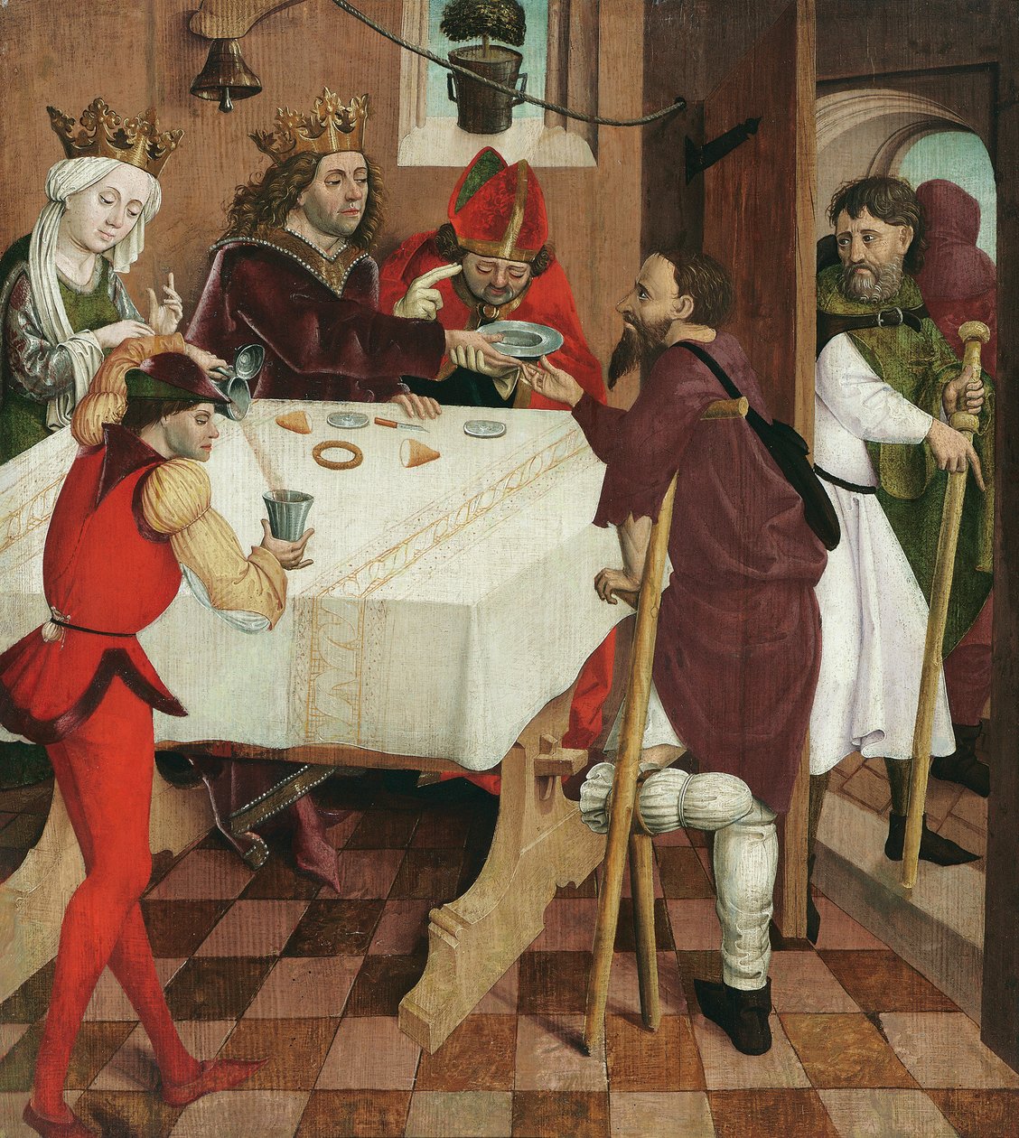 Sadaka bağışı St. Oswald by Meister der Oswaldlegende