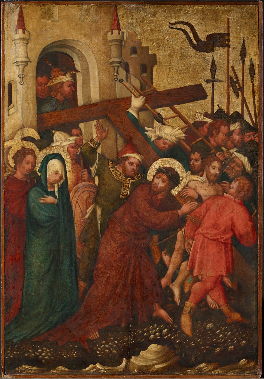haç taşıyan İsa by Meister der St. Lambrechter Votivtafel
