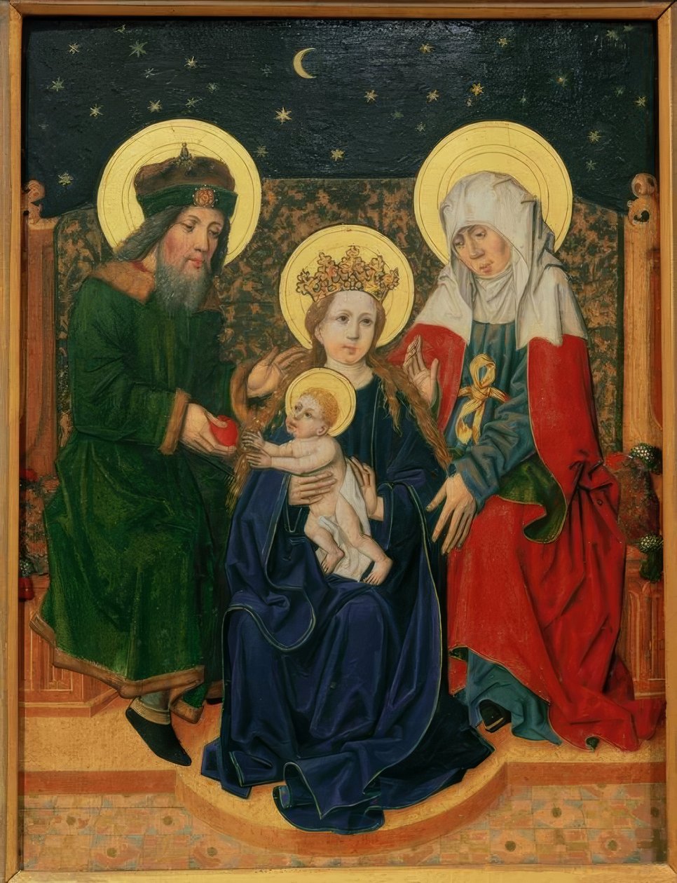 Çocuklu Maria, Joachim ve. Anna by Meister des Speyerer Altars