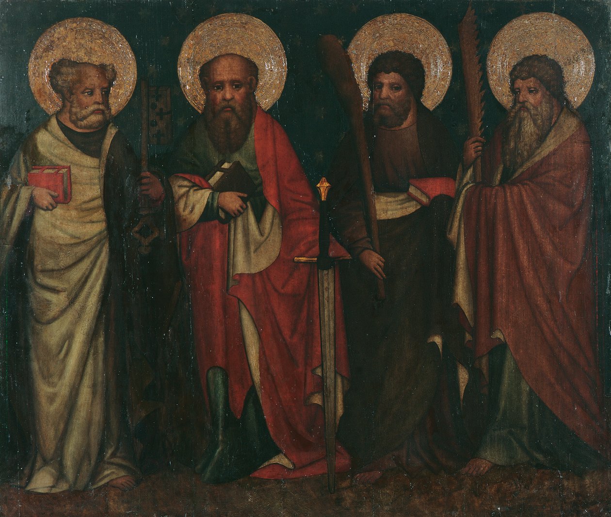 Havariler Peter, Paul, Yaşlı Yakup J ve Simon by Meister von Laufen