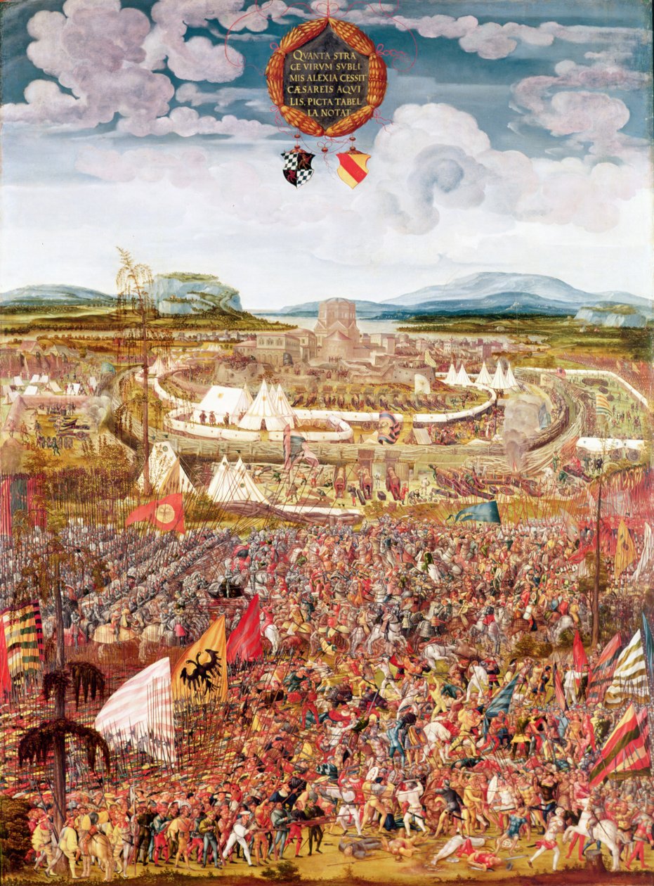 Alesia, Julius Caesar tarafından kuşatıldı (MÖ 101-44) by Melchior Feselen