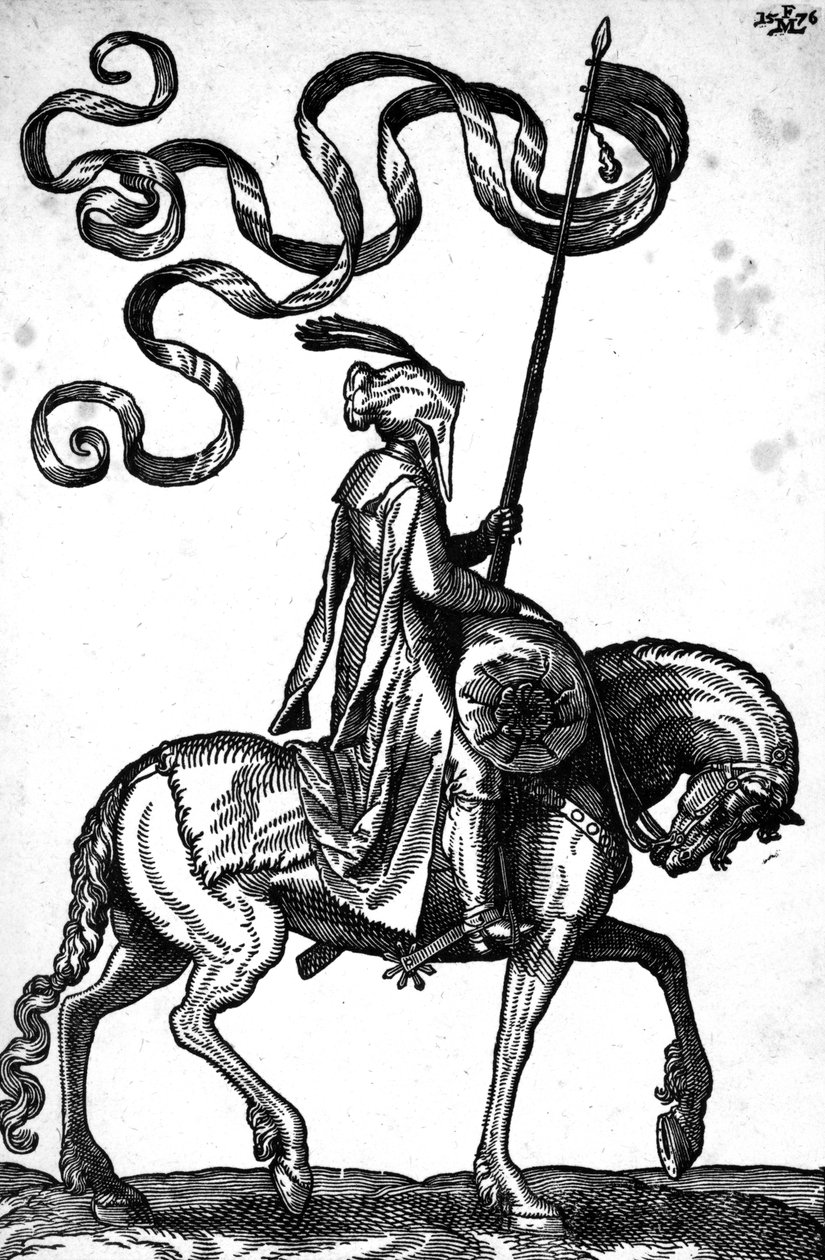 At sırtında bir adam, 1576 by Melchior Lorck