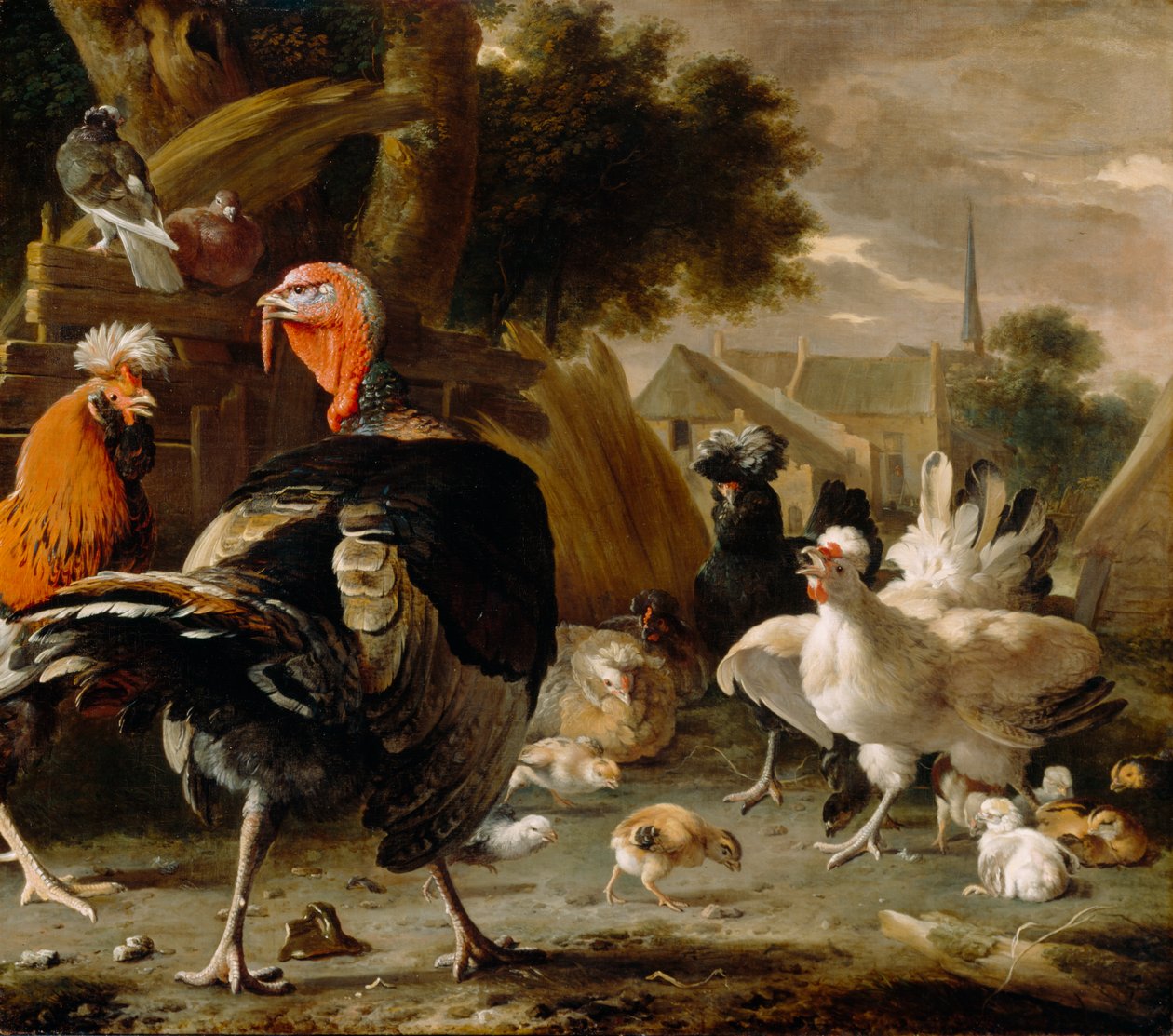 Kümes Hayvanları Bahçesi, c.1668 by Melchior de Hondecoeter