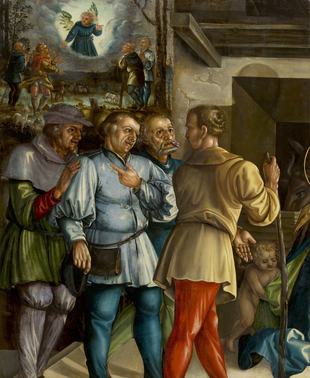 Çobanların Hayranlığı, Feselen, Melchior (yaklaşık 1495-1538). ahşap üzerine yağ by Melchior Feselen