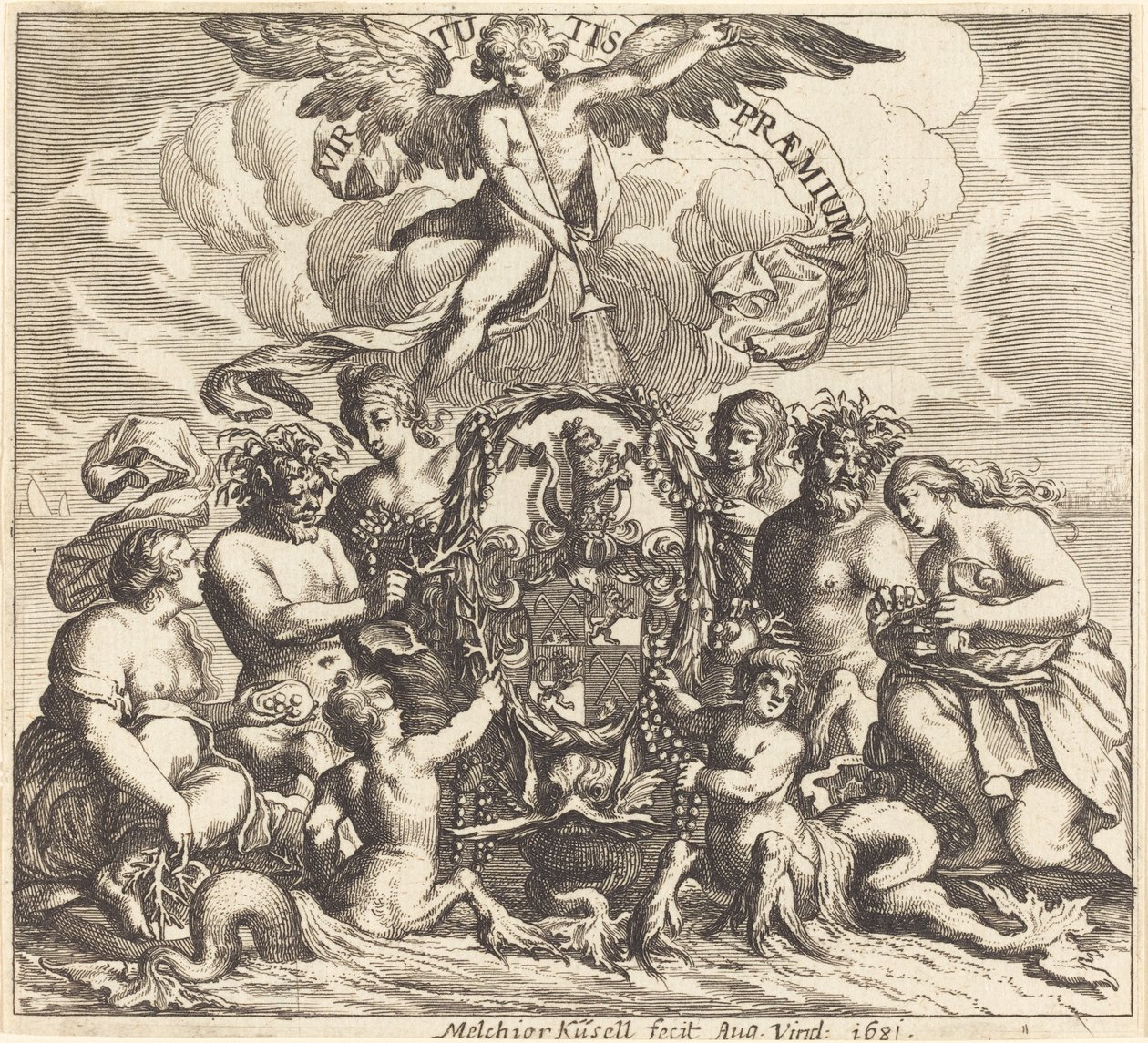 Adanmışlık Sayfası by Melchior Küsel after Johann Wilhelm Baur