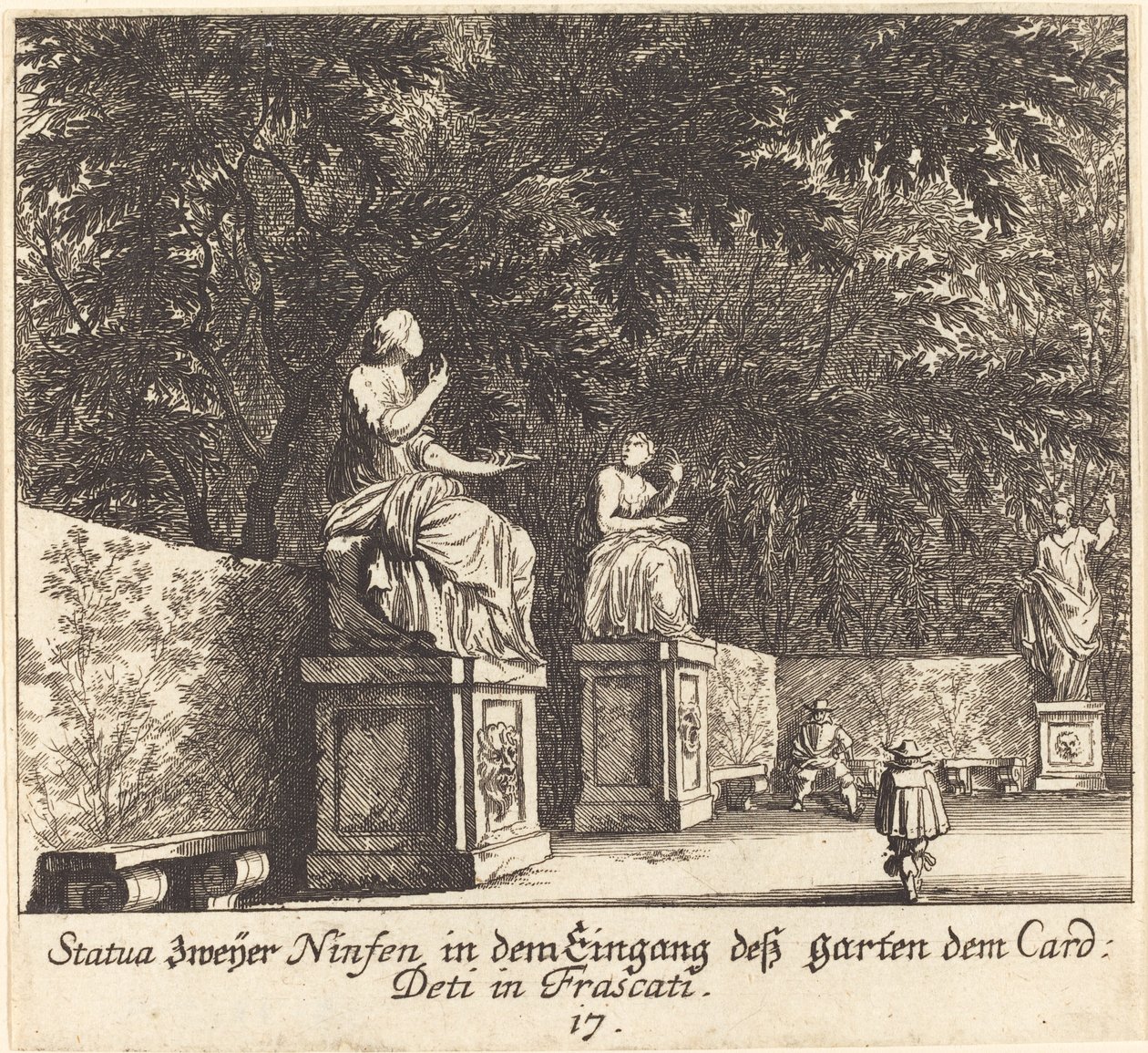 Bahçeler, Kardinal Deti, Frascati by Melchior Küsel after Johann Wilhelm Baur