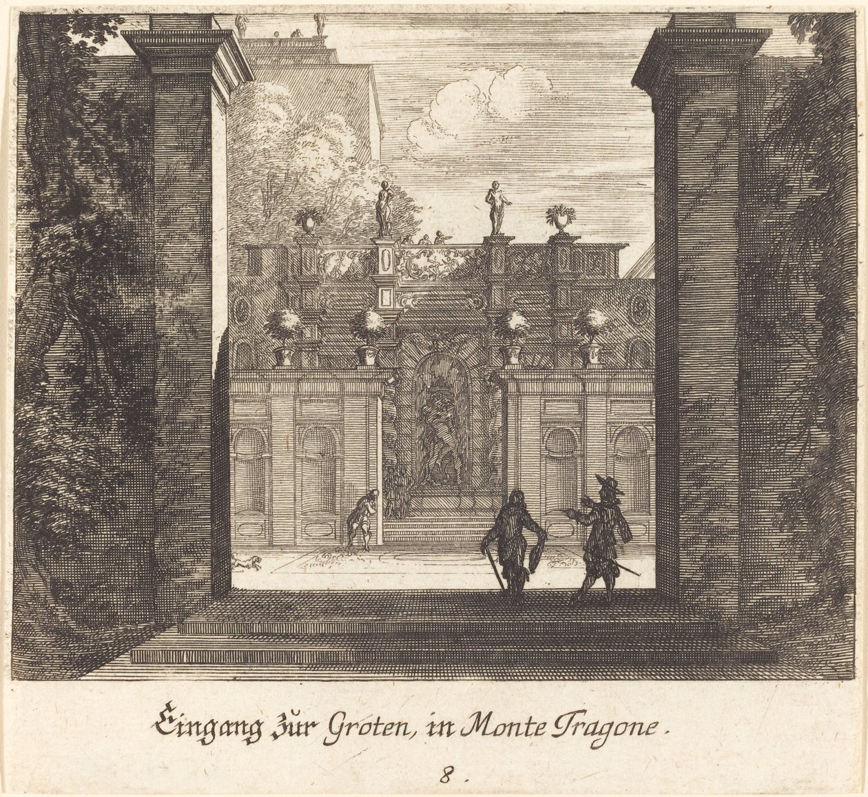 Mağara, Monta Tragone by Melchior Küsel after Johann Wilhelm Baur