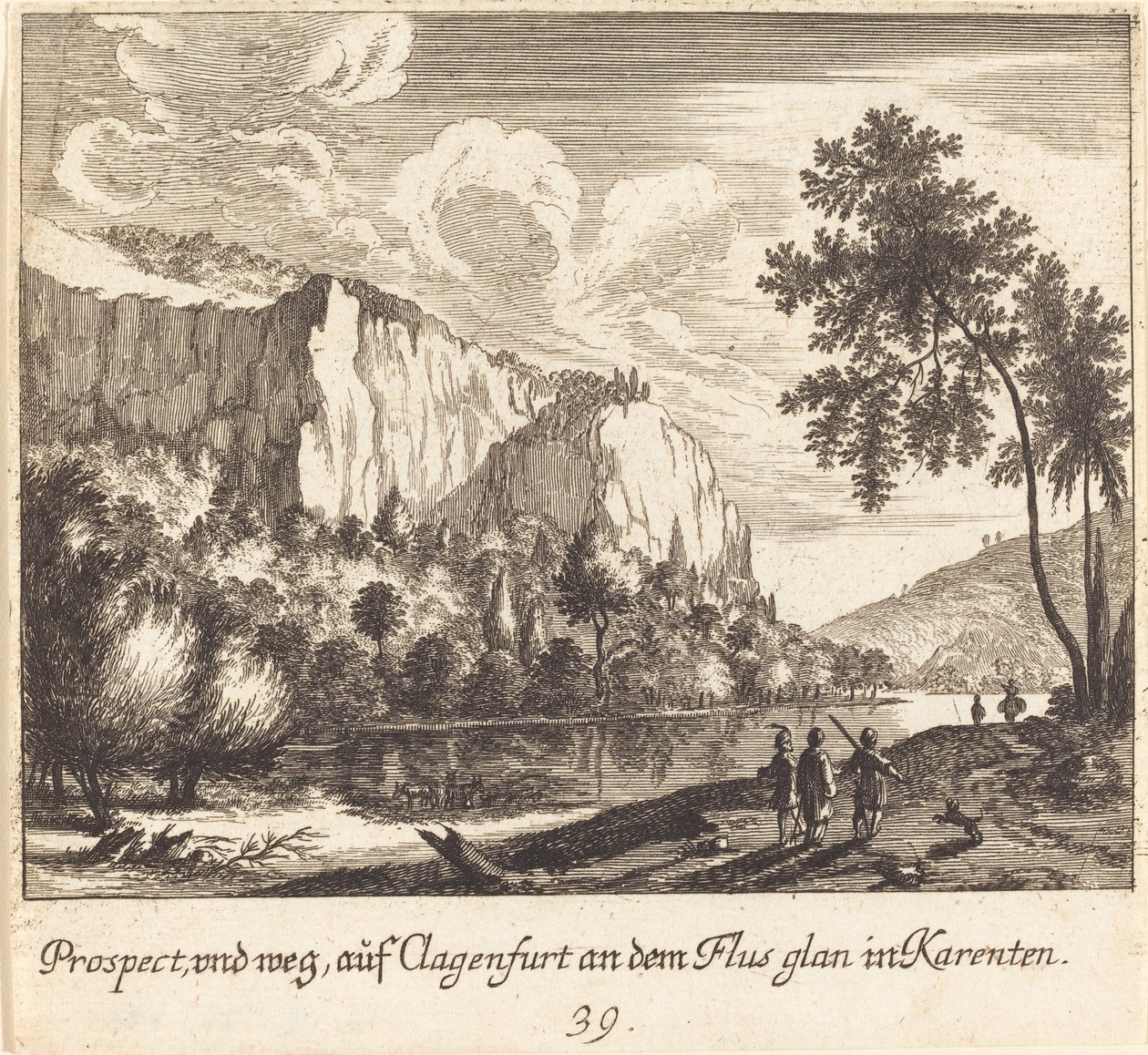 Dağ Manzaralı, Klagenfurt by Melchior Küsel after Johann Wilhelm Baur