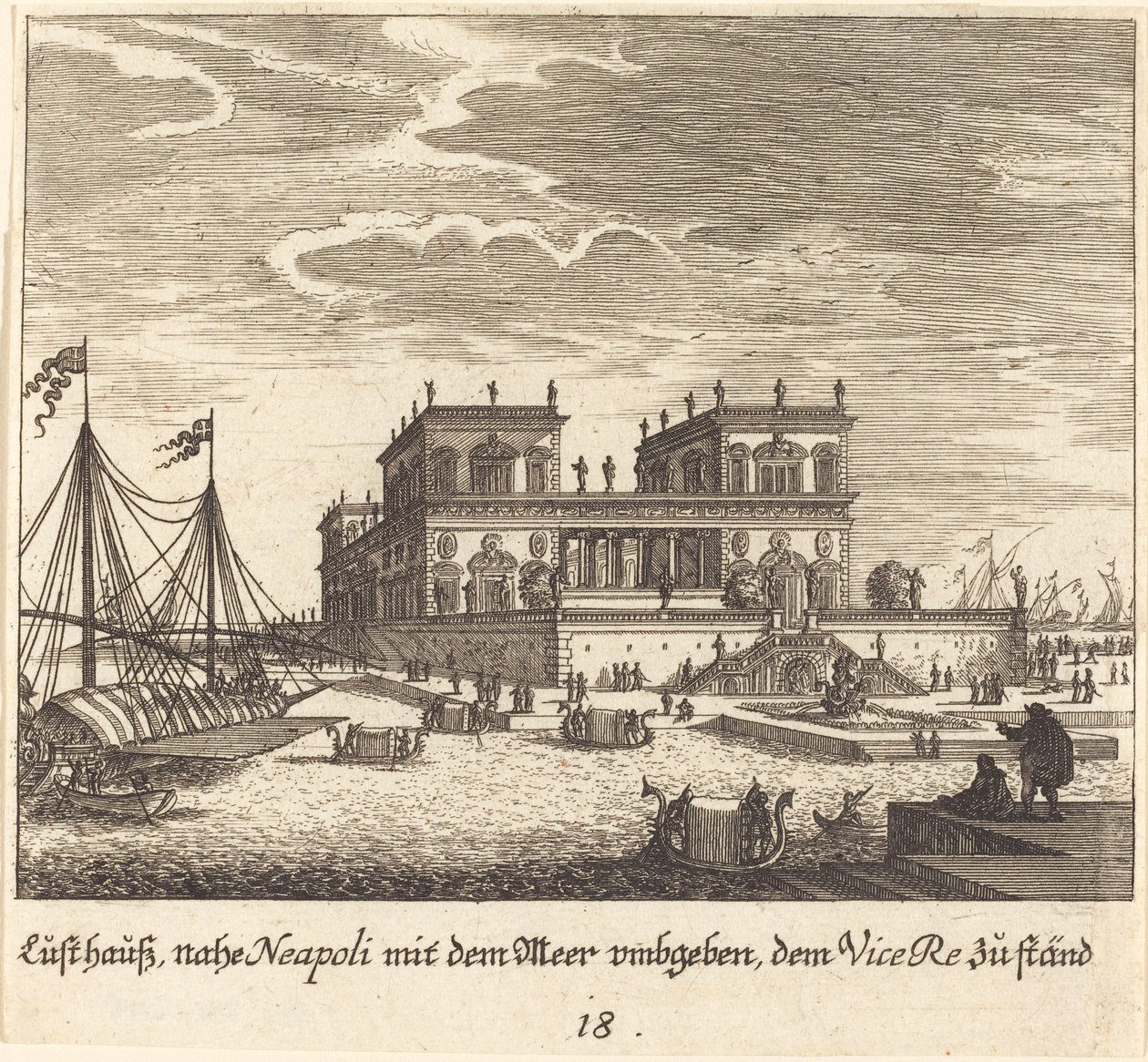 Saray, Vice Re, Napoli by Melchior Küsel after Johann Wilhelm Baur