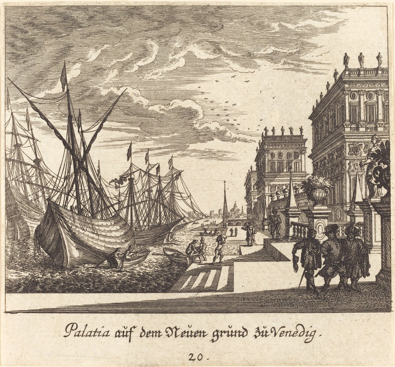 Saraylar, Venedik by Melchior Küsel after Johann Wilhelm Baur