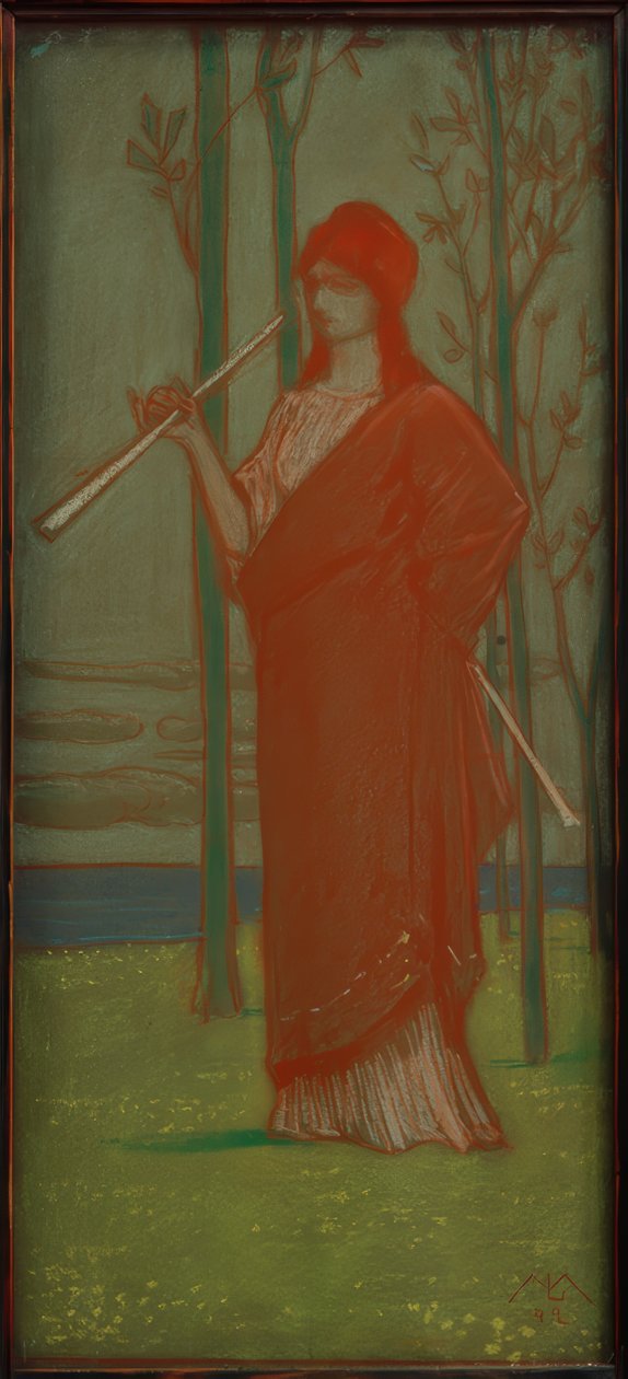 deniz kenarındaki ilham perisi by Melchior Lechter