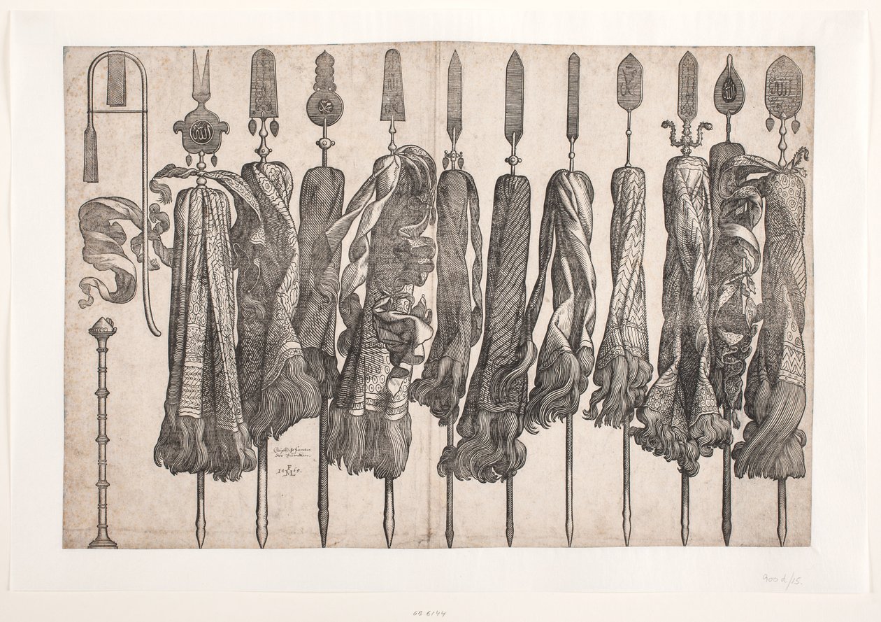 On Bir Dini Standart ve İki (muhtemelen) Nefesli Çalgılar by Melchior Lorck