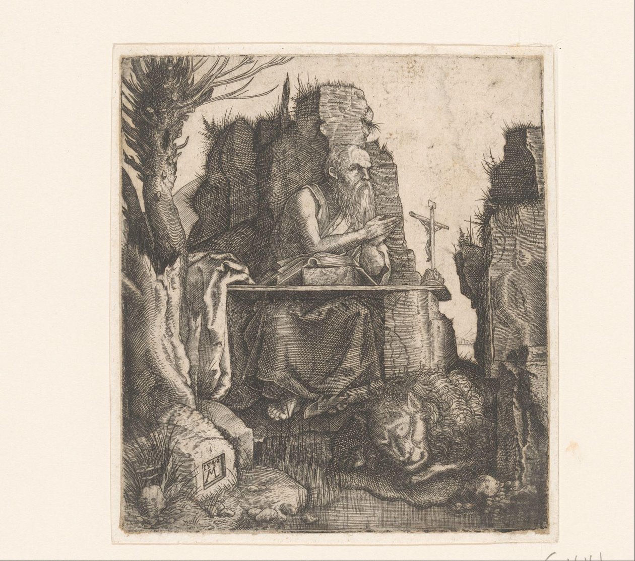 H. Hieronymus ve Aslan by Melchior Lorck