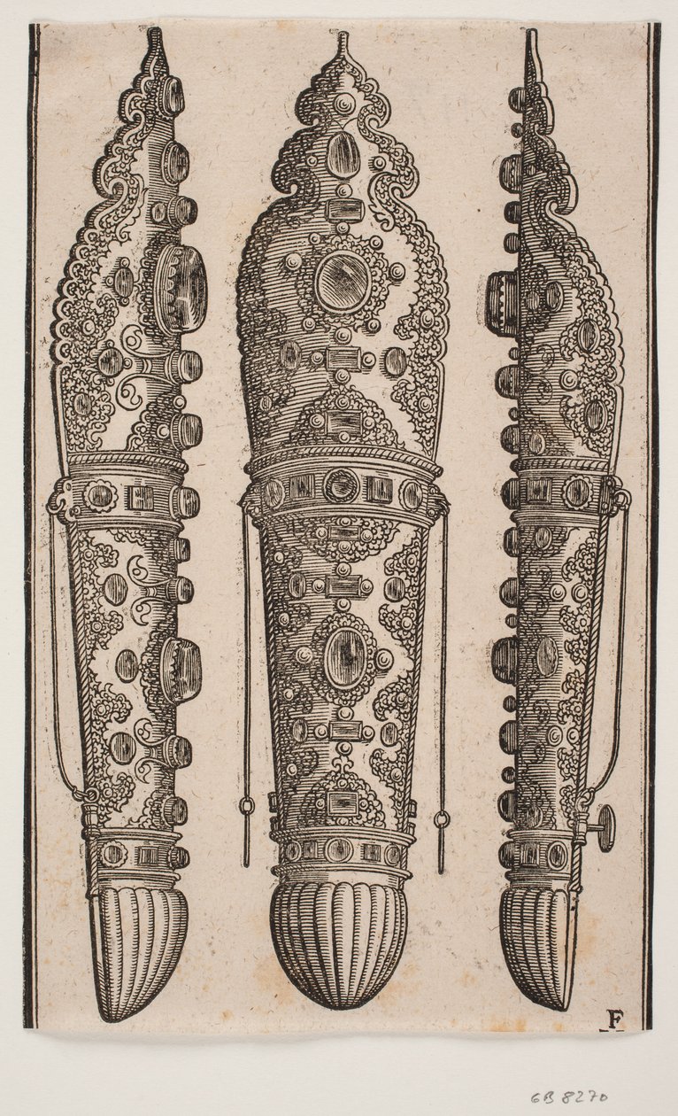 Janitshar başlığındaki kuş tüyüne tutunur by Melchior Lorck
