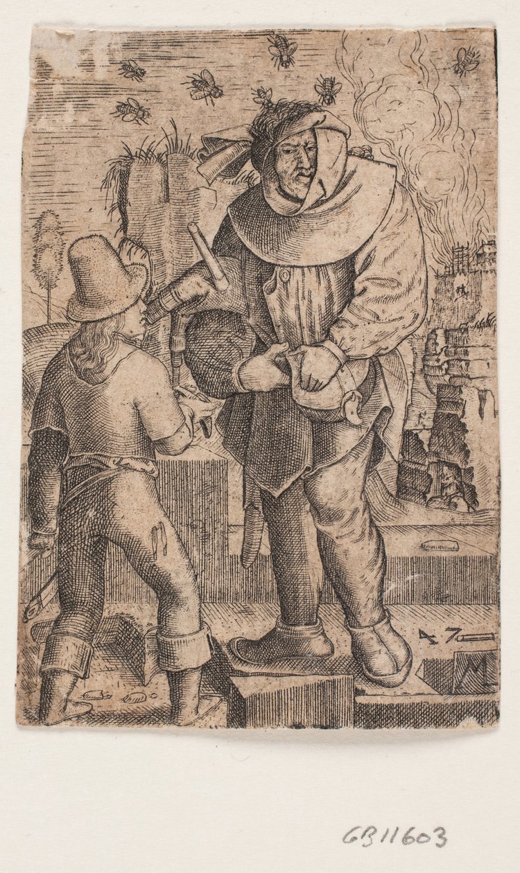 gayda ile adam by Melchior Lorck