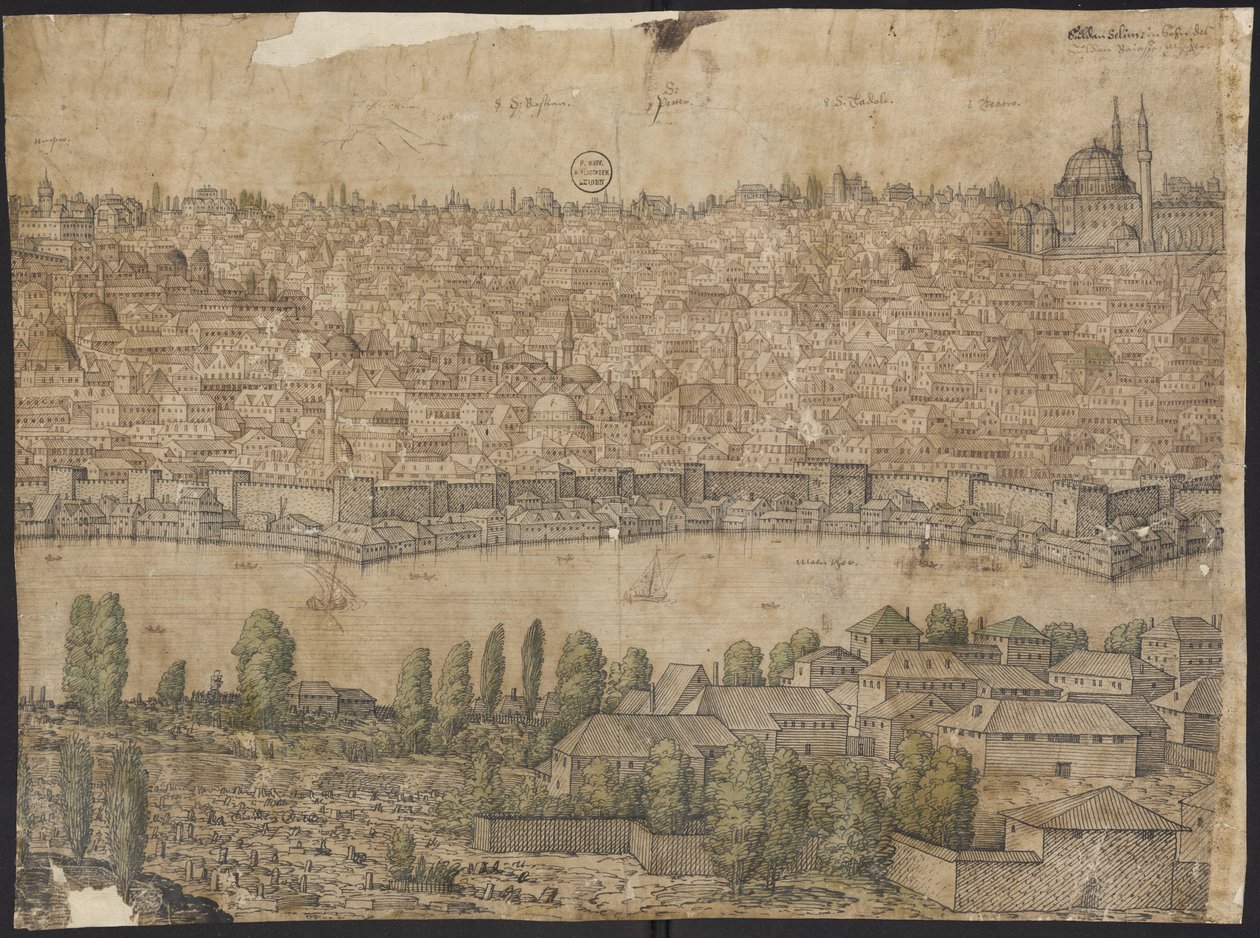 Prospect of Constantinople, Sayfa 14, Melchior Lorck, 1559 by Melchior Lorck