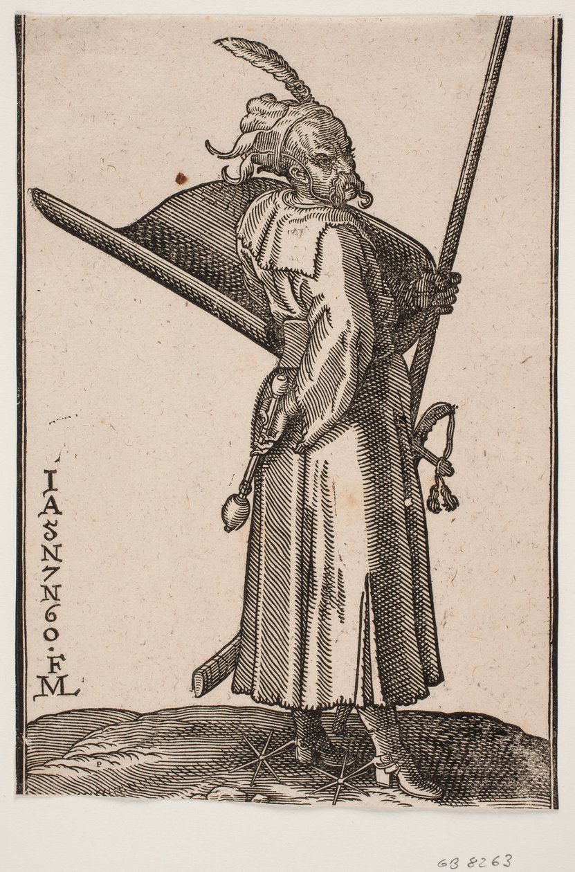 Ayakta duran asker (akıncı), h