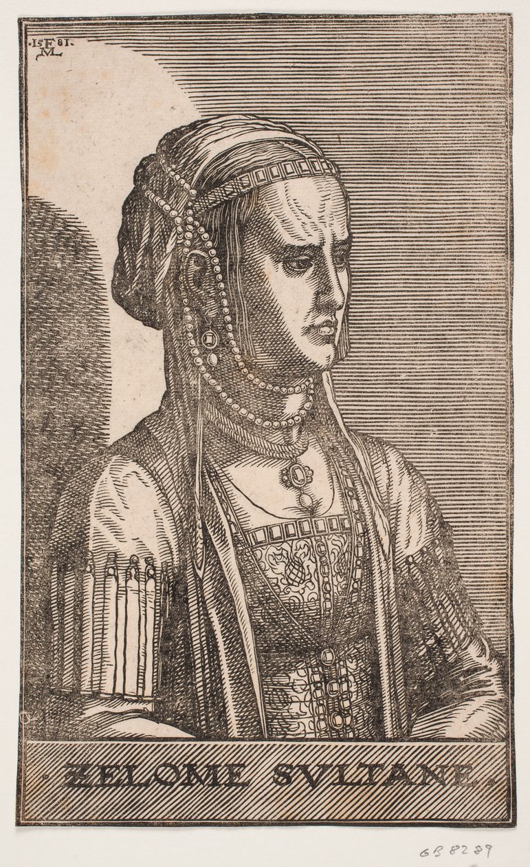Sultaninde Portre, sağda yarım profil: SELOME SULTANE by Melchior Lorck