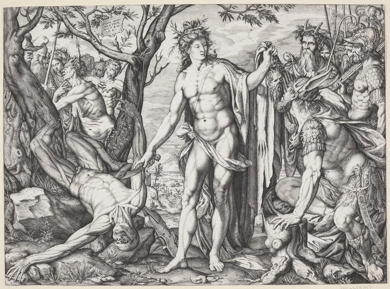 Apollon ve Marsyas by Melchior Meier