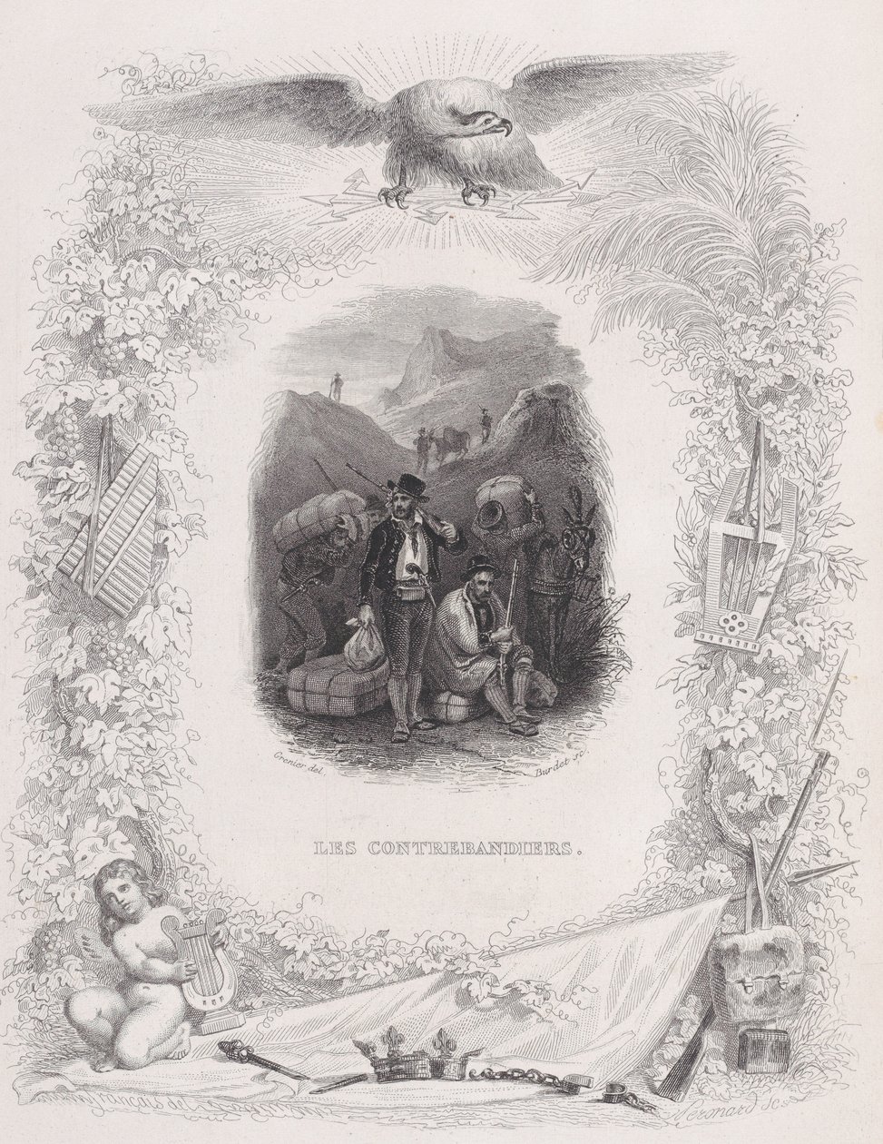 The Songs of Béranger'dan Kaçakçılar, 1829 by Melchior Peronard