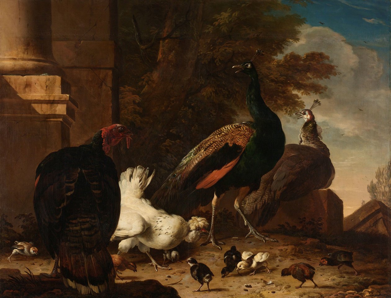 Tavus Kuşlu Tavuk ve Hindi by Melchior d
