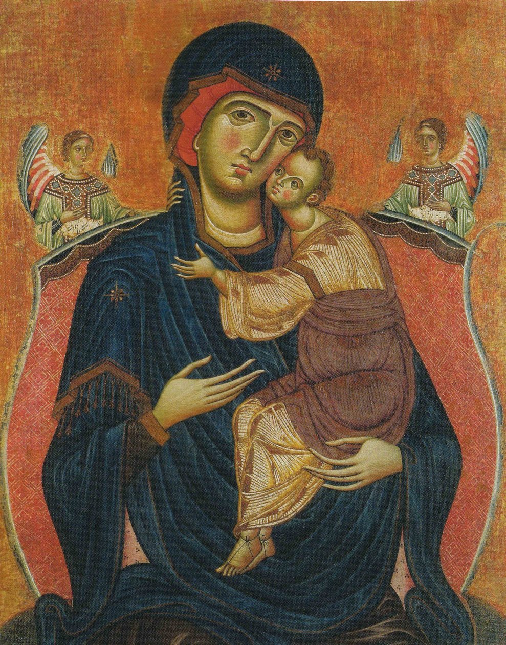 Madonna ve Çocuk ve melekler by Meliore di Jacopo