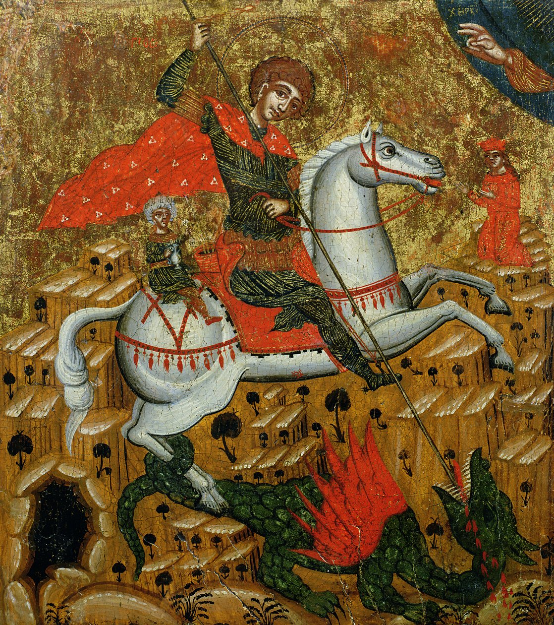 Aziz George ve Ejderha, c.1700 by Melkite School