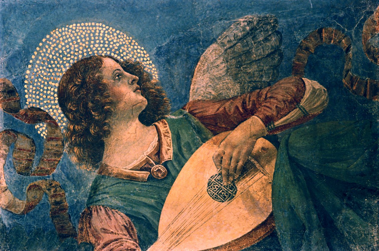 Ud çalan bir melek, 15. yüzyıl by Melozzo da Forli