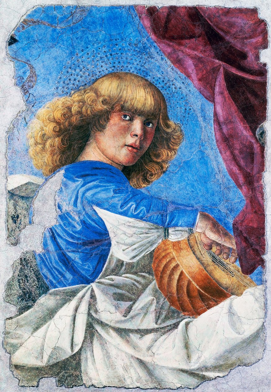 Ud çalan melek, 1480, Melozzo da Forli (1438-1494) tarafından fresk, İsa