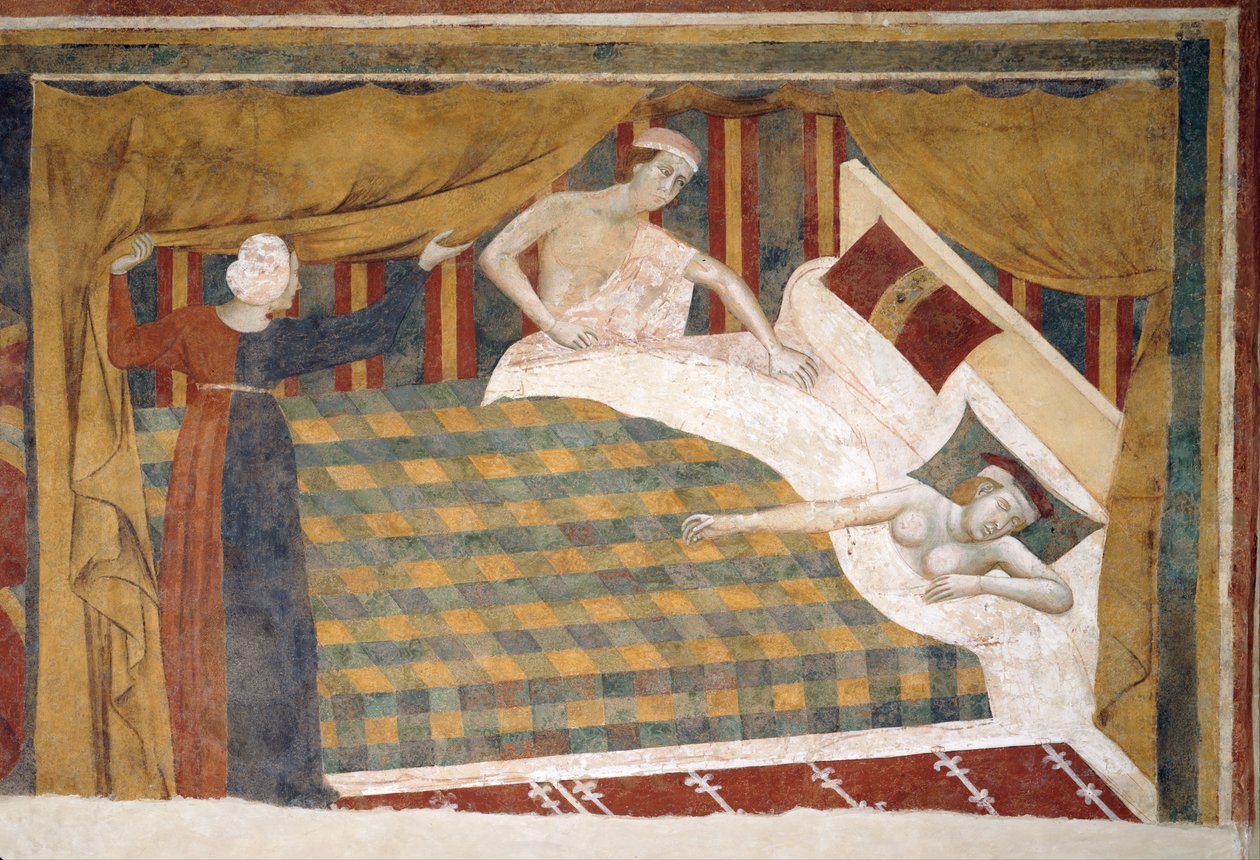 Evli yaşam sahnesi, yaklaşık 1306 by Memmo di Filippuccio