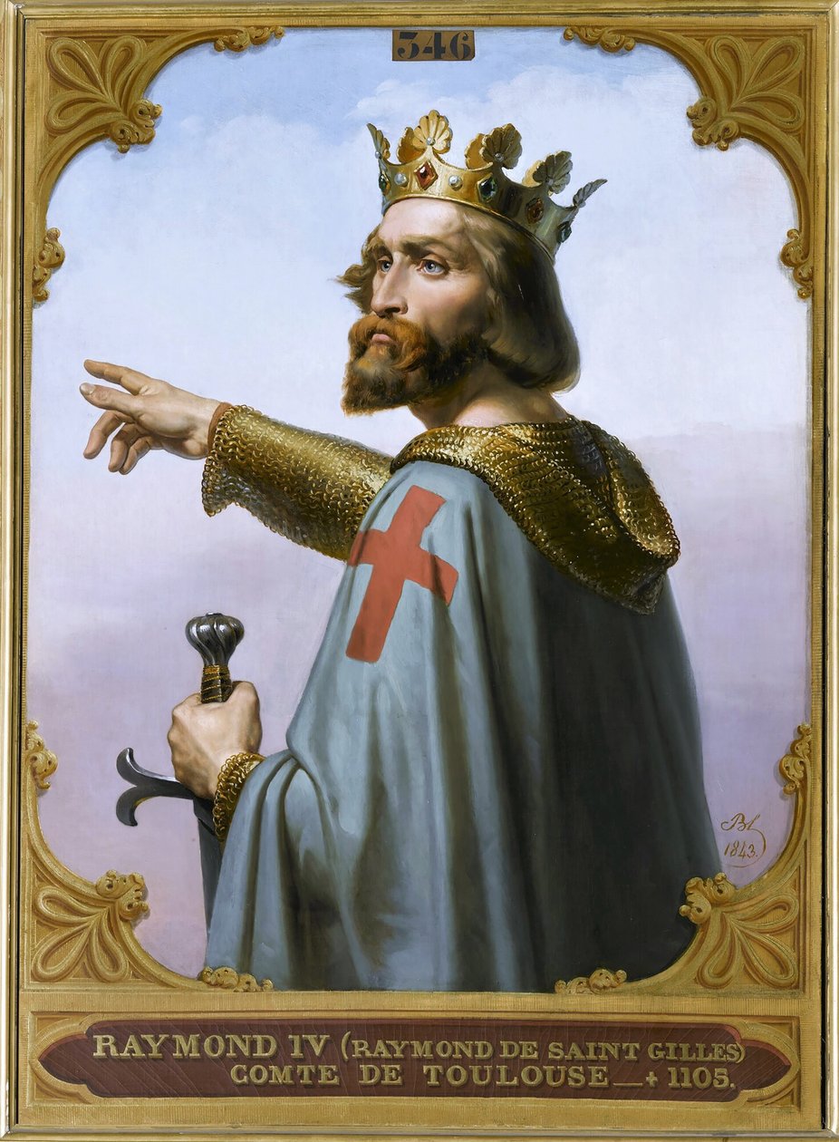 Raymond IV, Toulouse Kontu, Raymond of Saint-Gilles, 1843. by Merry Joseph Blondel