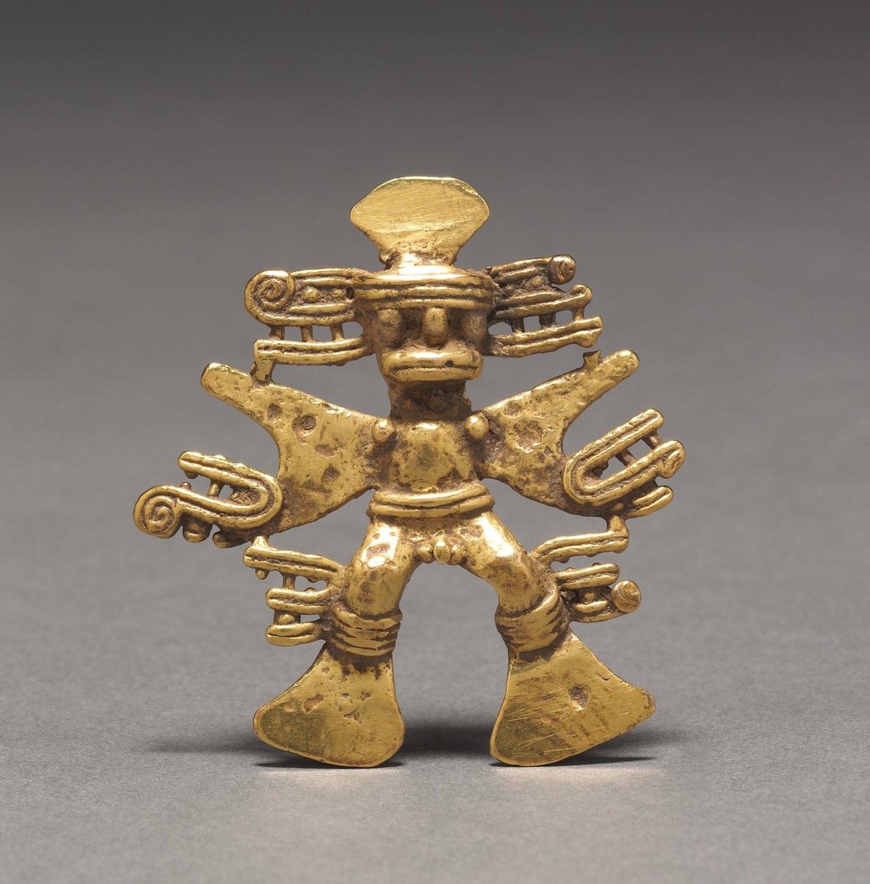 Heykelcik Kolye, c. 700-1550 (döküm ve dövülmüş altın) by Mesoamerican Mesoamerican