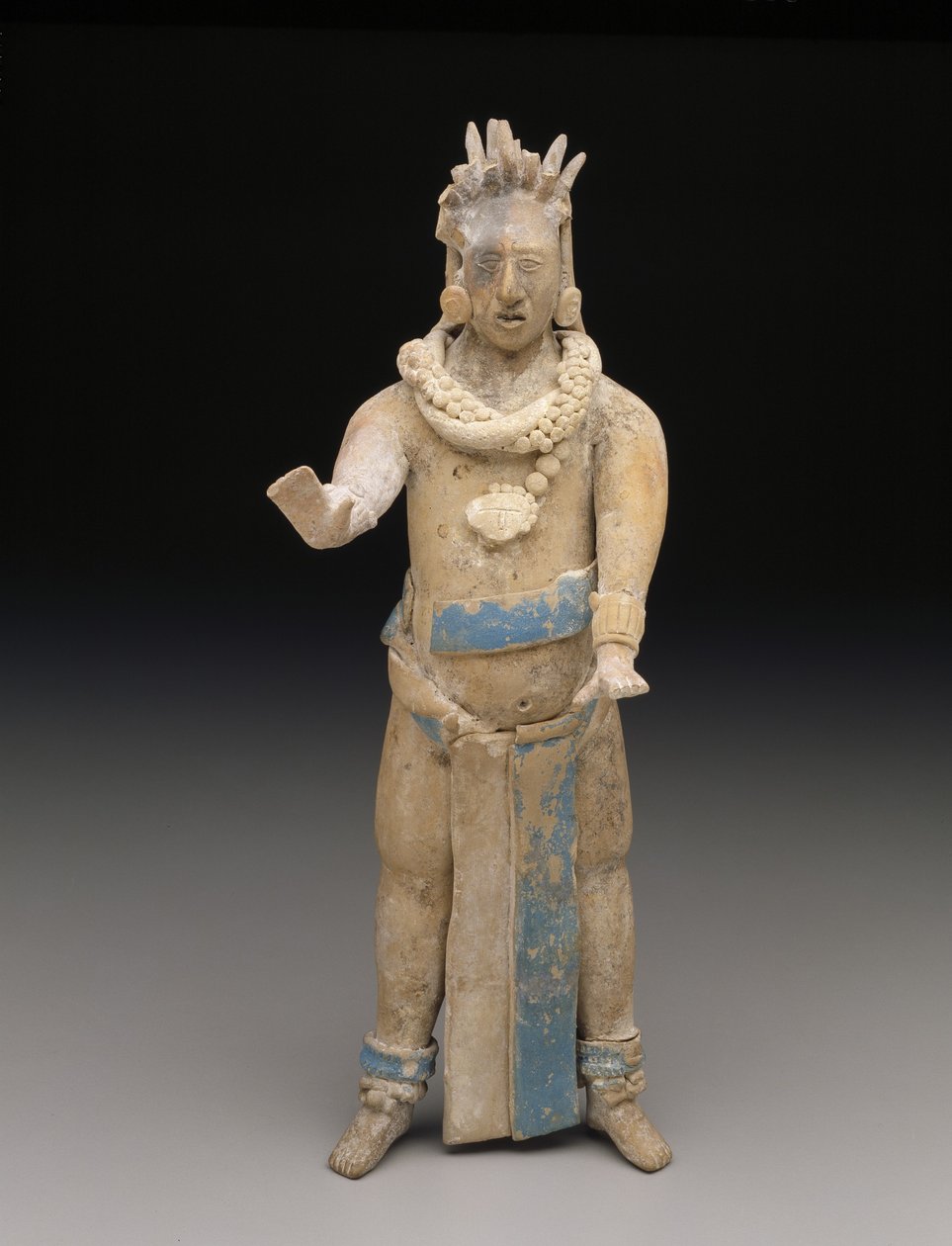 Heykelcik: Daimi Adam, Geç Klasik Dönem, MS 650-900 (seramik ve boya) by Mesoamerican Mesoamerican