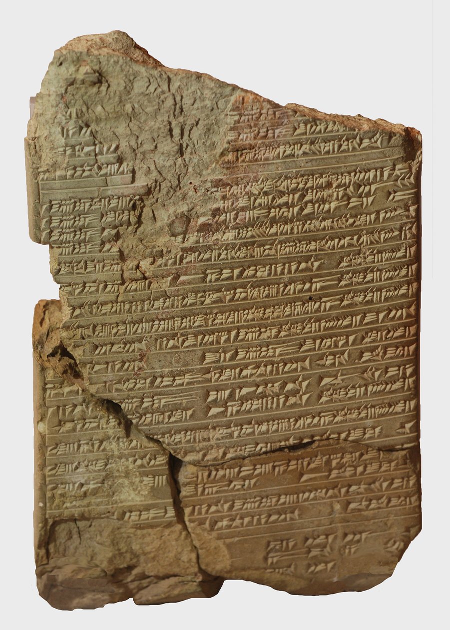 Tıbbi reçeteli çivi yazılı tablet, Ninveh (kil) by Mesopotamian