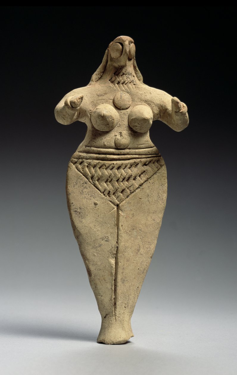 Kadın figürü, Akad, Ur'un 3. Hanedanlığı, MÖ 2334-2004 (pişmiş toprak) by Mesopotamian