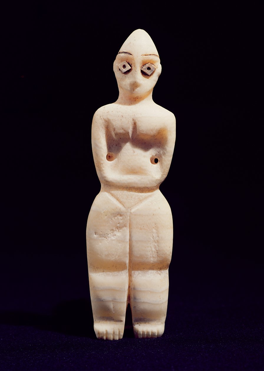 Bir kadın heykelciği, MÖ 4. binyılın başlarında (kaymaktaşı) by Mesopotamian