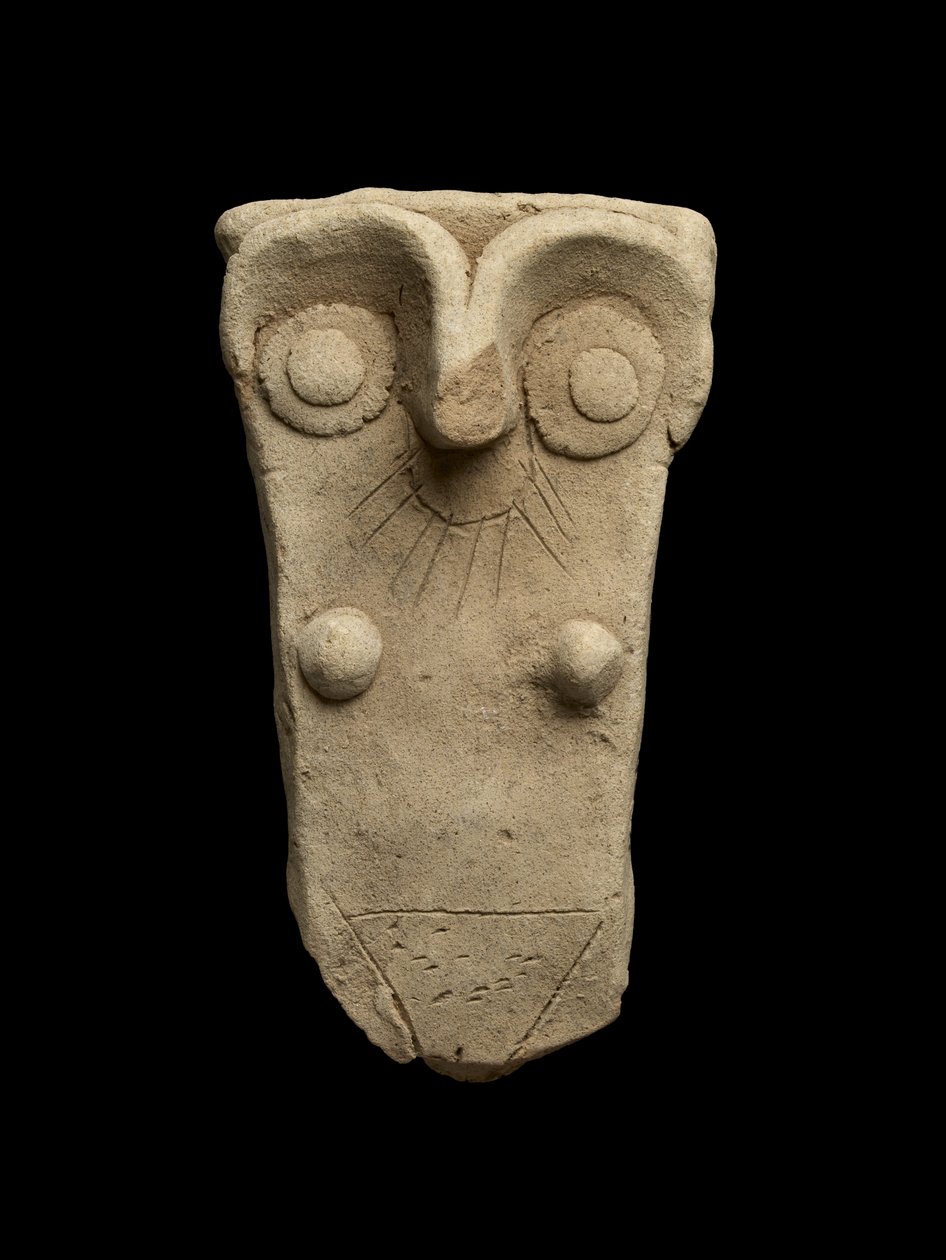 Ana tanrıça olarak işlenmiş bir kavanozdan kulp, Early Dynastic III (pişmiş kil) by Mesopotamian
