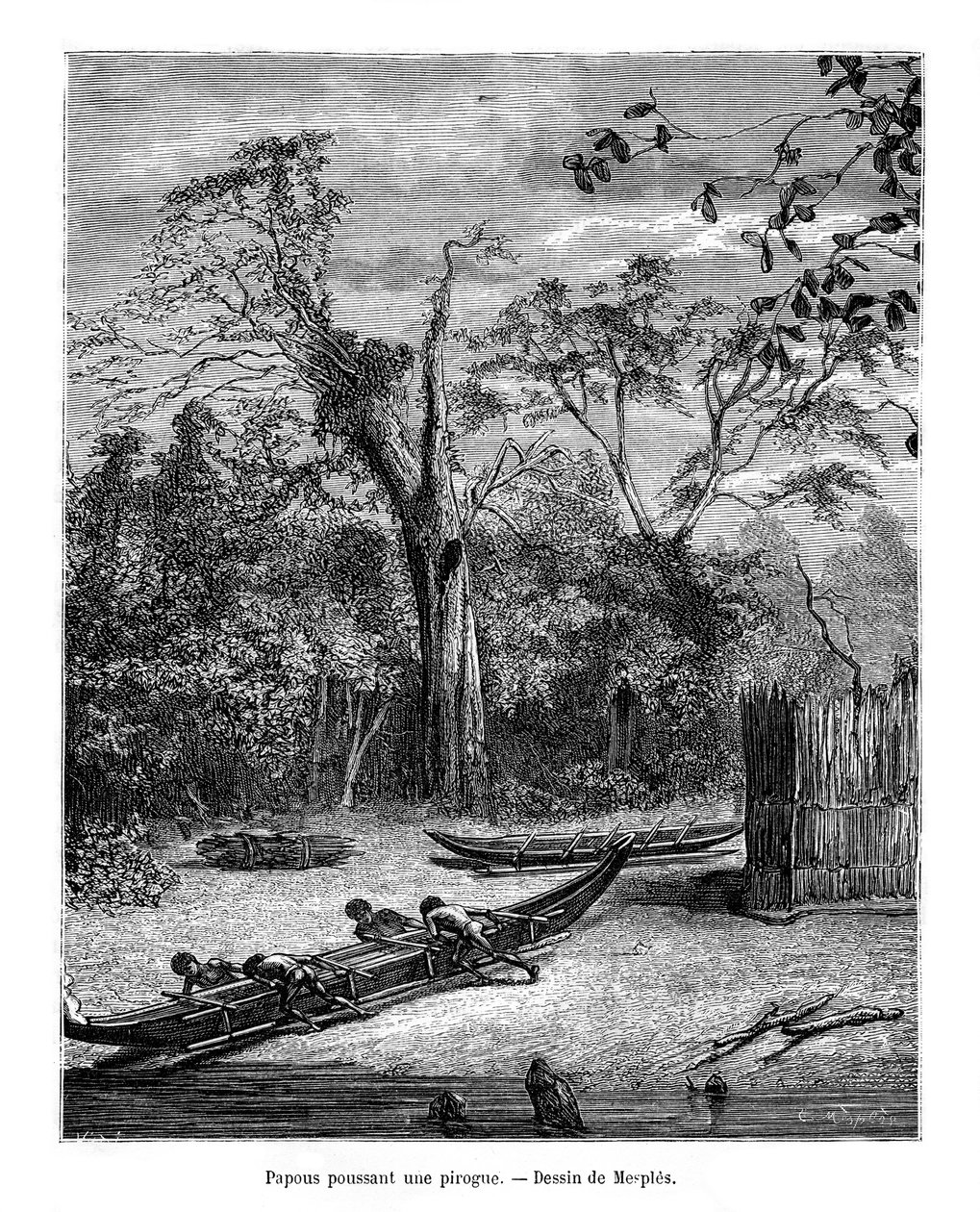 Balıkçı sığınağı, Papua, 19. yüzyıl by Mesples