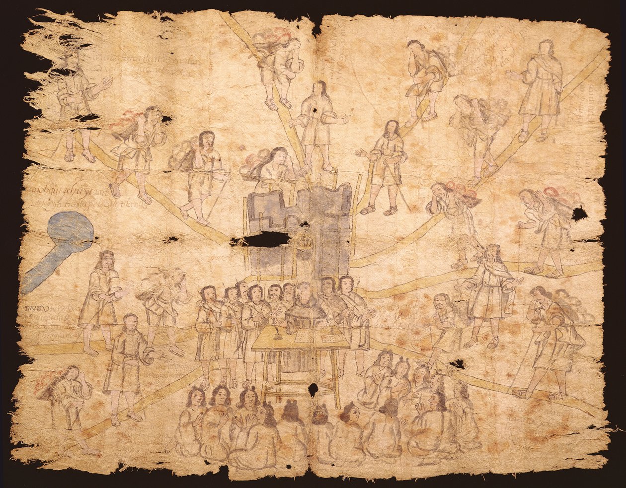 Codex San Pedro Atlapolco (kağıt üzerinde mürekkep ve wc) by Mexican School