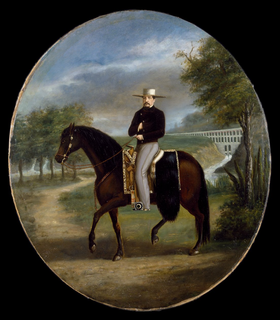 Don Manuel Romero de Terreros Villamil (kağıt üzerine tuval üzerine yağlı boya) by Mexican School