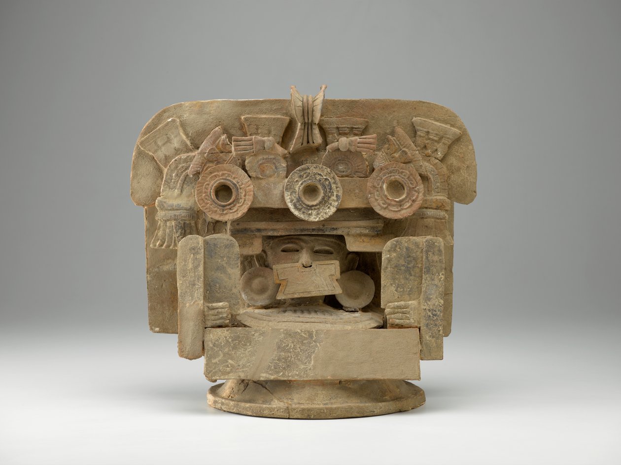 Incensario, c.200-600 (pişmiş toprak ve boya) by Mexican School