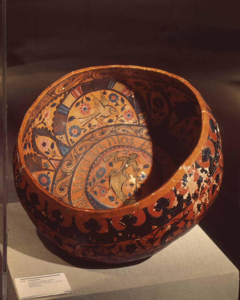 Jicapestle (boyalı su kabağı) by Mexican School