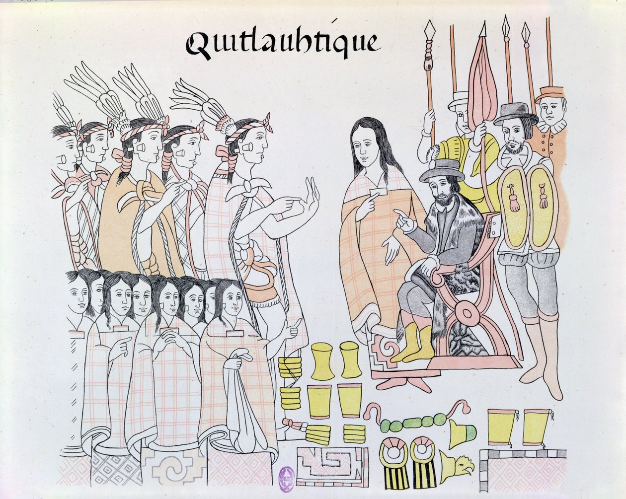 Montezuma (1466-1520) tarafından Hernando Cortes