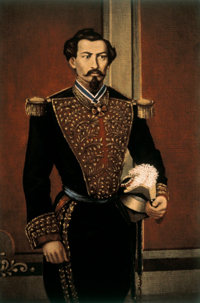 Miguel MIRAMON'un portresi (1831-1867), Meksikalı general ve politikacı (tuval üzerine yağlı boya) by Mexican School
